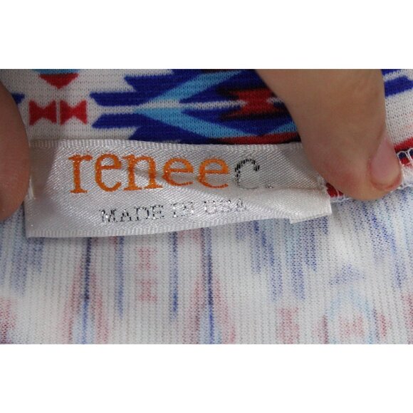 Renee C Pencil Skirt Womens Petite Multicolor Aztec Pattern Stretchy Size MP - Picture 4 of 8